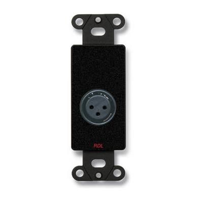 RDL DB-XLR3F Decora Wall Plate with XLR 3-Pin Female Connector (Black) DB-XLR3F