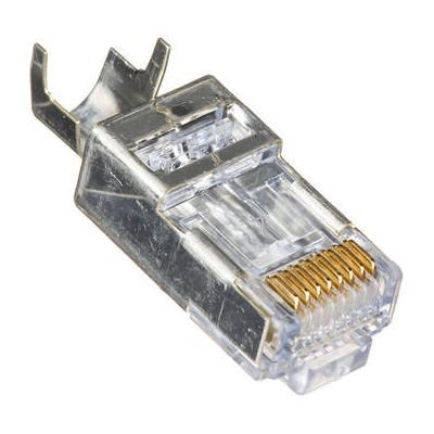 Platinum Tools Shielded EZ-RJ45 Connectors for CAT5e & CAT6 with External Ground (Clamshel 100023C