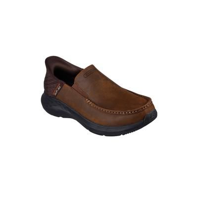 Men's Skechers Casual Leather Slip-Ins by Skechers in Dark Brown Leather (Size 10 M)