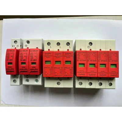 SPD Din Rail Surge protector power 2P lightning arrester household AC100-380V surge switch 10-20KA 20-40KA 30-60KA 40-80KA