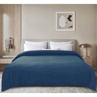 Supreme Warmth Pencewood Fleece Blanket by LCM Home Fashions, Inc. in Navy (Size KING)
