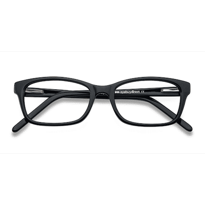 Unisex s rectangle Black Acetate Prescription eyeglasses - Eyebuydirect s Mesquite