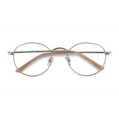 Unisex s round Silver Metal Prescription eyeglasses - Eyebuydirect s Cupertino