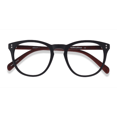 Unisex s round Black & Brown Plastic Prescription eyeglasses - Eyebuydirect s Legendary