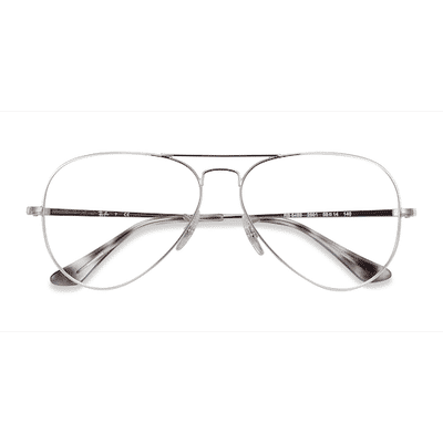 Unisex s aviator Silver Metal Prescription eyeglasses - Eyebuydirect s Ray-Ban RB6489