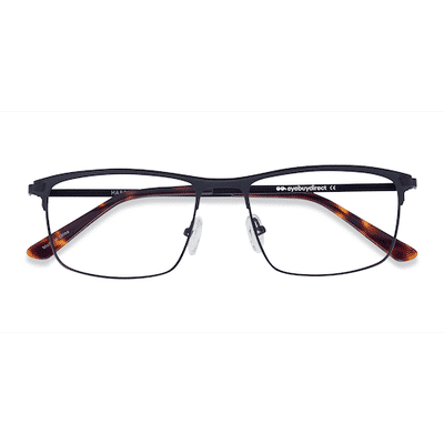 Male s rectangle Black Metal Prescription eyeglasses - Eyebuydirect s Harrison