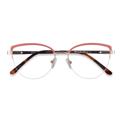 Female s horn Pink Gold Metal Prescription eyeglasses - Eyebuydirect s Anacostia