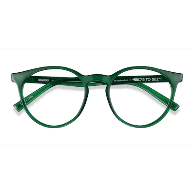 Unisex s round Green Plastic Prescription eyeglasses - Eyebuydirect s Ginkgo