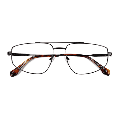 Unisex s aviator Matt Black Metal Prescription eyeglasses - Eyebuydirect s Cumulo