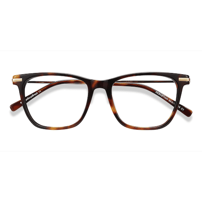 Unisex s square Tortoise Acetate, Metal Prescription eyeglasses - Eyebuydirect s Sebastian