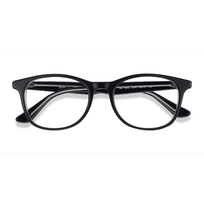 Unisex s square Black Acetate Prescription eyeglasses - Eyebuydirect s Ray-Ban RB5356