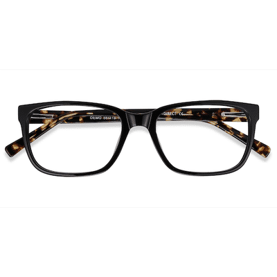 Male s rectangle Black Acetate Prescription eyeglasses - Eyebuydirect s Demo