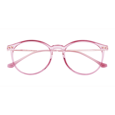 Unisex s round Clear Purple Plastic, Metal Prescription eyeglasses - Eyebuydirect s Amity