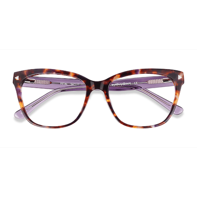 Female s horn Purple Tortoise Acetate Prescription eyeglasses - Eyebuydirect s Petal