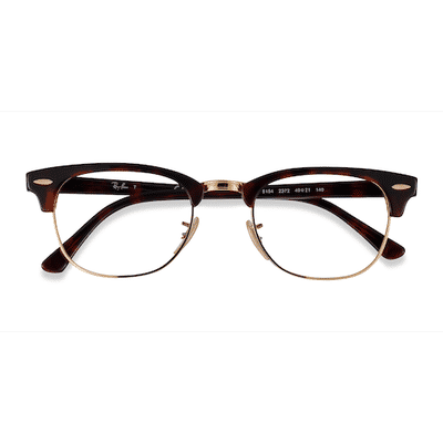 Unisex s browline Gold Tortoise Acetate, Metal Prescription eyeglasses - Eyebuydirect s Ray-Ban Clubmaster Change