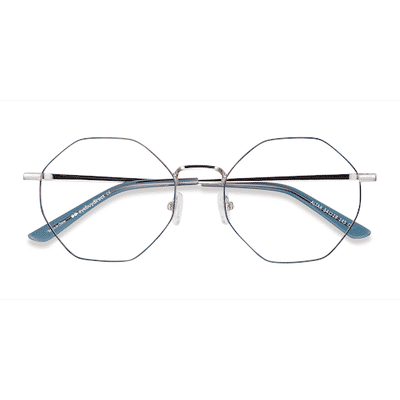 Unisex s geometric Navy & Gold Metal Prescription eyeglasses - Eyebuydirect s Altar