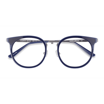 Unisex s round Navy Acetate, Metal Prescription eyeglasses - Eyebuydirect s Murphy