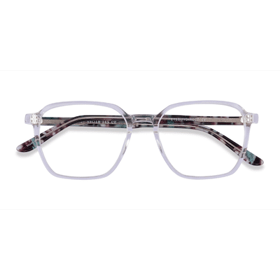 Unisex s square Clear Floral Acetate Prescription eyeglasses - Eyebuydirect s Ashby