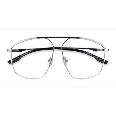 Unisex s aviator Silver Metal Prescription eyeglasses - Eyebuydirect s Station