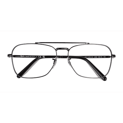 Unisex s rectangle Black Metal Prescription eyeglasses - Eyebuydirect s Ray-Ban RB3636V