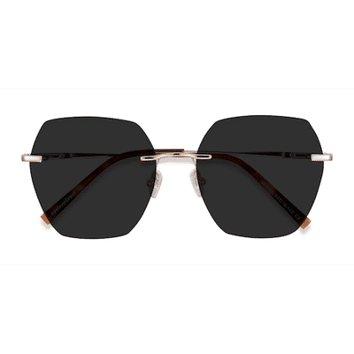 Female s square Rose Gold Metal Prescription sunglasses - Eyebuydirect s Genoa