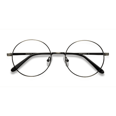 Unisex s round Bronze Metal Prescription eyeglasses - Eyebuydirect s Inscription