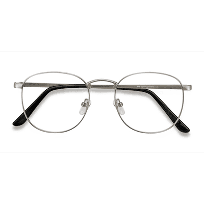 Unisex s round Silver Metal Prescription eyeglasses - Eyebuydirect s St Michel