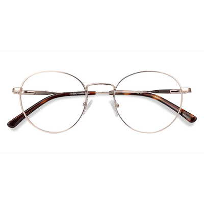 Unisex s round Golden Metal Prescription eyeglasses - Eyebuydirect s Memento