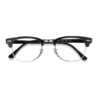 Unisex s browline Black Acetate, Metal Prescription eyeglasses - Eyebuydirect s Ray-Ban RB5154