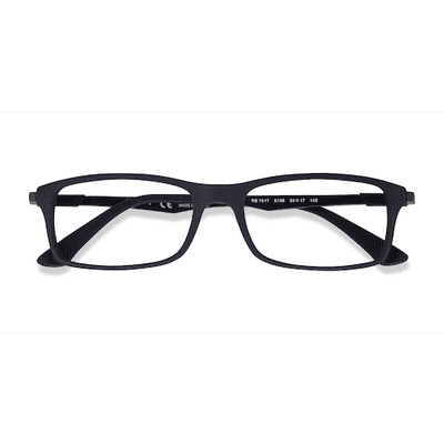 Unisex s rectangle Black Plastic Prescription eyeglasses - Eyebuydirect s Ray-Ban RB7017