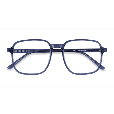 Male s square Clear Blue Acetate,Eco Friendly Prescription eyeglasses - Eyebuydirect s Ozone