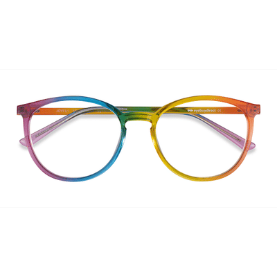 Female s round Rainbow Plastic Prescription eyeglasses - Eyebuydirect s Joyful