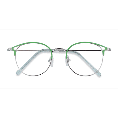 Female s round Green Metal Prescription eyeglasses - Eyebuydirect s Jive