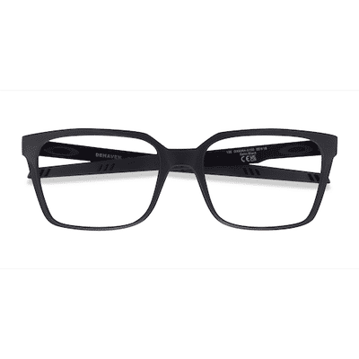 Male s square Satin Black Plastic Prescription eyeglasses - Eyebuydirect s Oakley Dehaven