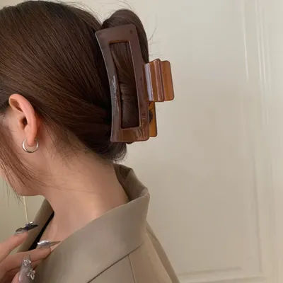 New 13CM Oversized Hair Clips Trendy Simple Solid Large Hair Claws Barrettes Hairpins For Women Girls Hair Accessories Headwear