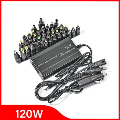 Adjustable 120W 220v 110v to 12V 15V 16V 18V 19V 20V 22V 24V Car Charger Universal AC DC Power Adapter Supply Usb Notebook