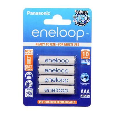 Panasonic eneloop AAA Rechargeable Ni-MH Batteries (800mAh, 4-Pack) BK-4MCCA4BA