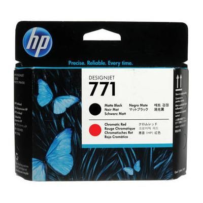 HP Used 771 Matte Black & Red Designjet Printhead CE017A