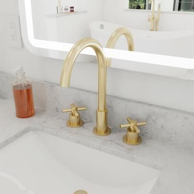 Randolph Morris Widespread Bathroom Sink Faucet - Metal Cross Handles RMX202-BB