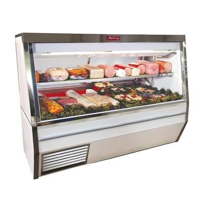 Howard-McCray SC-CDS34N-8-S-LS-LED 96" Full Service Deli Case w/ Straight Glass - 4 Levels, 115v, Silver