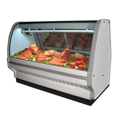 Howard-McCray SC-CMS40E-8C-LED 99 1/2" Full Service Red Meat Case w/ Curved Glass - 1 Level, 115v, White