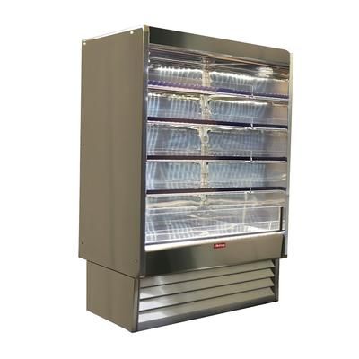Howard-McCray SC-OD35E-4-S-LED 51" Vertical Open Air Cooler w/ 4 Levels, 115/208-230v, Silver
