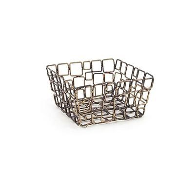 Front of the House BHO044GOI22 6" Square Wireware Basket - Iron, Copper, Brown