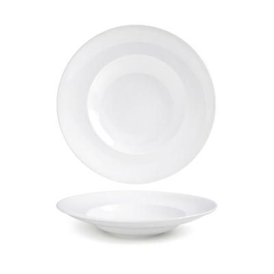 Front of the House DBO027WHP22 16 oz Round Trillium Bowl - Porcelain, White