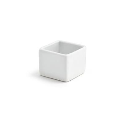 Front of the House DSD034WHP24 1 oz Square Ramekin - Porcelain, White