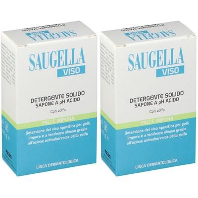 SAUGELLA Detergente Solido allo Zolfo Set da 2 2x100 g Sapone