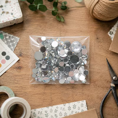 Small Size Square Clear Bag with Self Sealing Flap For Cards and Favors Bag Size: 2 1/2" x 2 1/2" 100 Bags Crystal Clear Bags