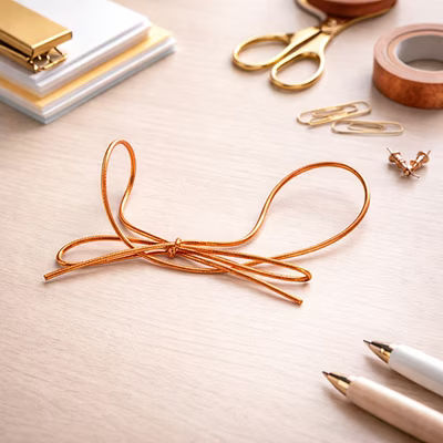 Metallic Copper Stretch Loops 10" 50 pack