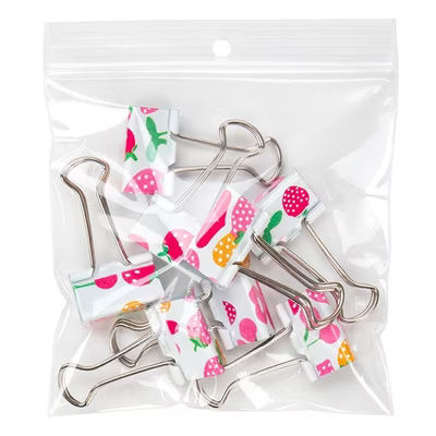 Crystal Clear Zip Bags, 2 mil Round Hang Hole 4" x 4" 100 pack