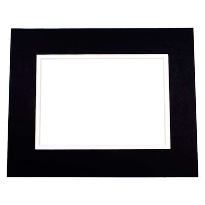 Double Mats, Black/White 8" x 10" Outer Cut, 4 5/8" x 6 5/8" Inner Cut 10 Pack